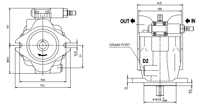 Czop wału - stożek 1:8